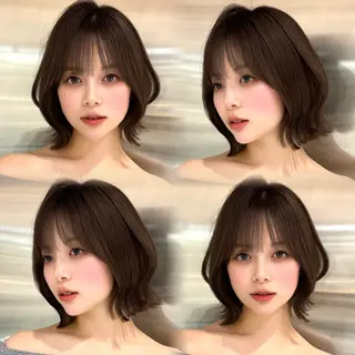 ミディアム カラー ヘアアレンジ 韓国ボブ/髪質改善 /新宿/Rumiのヘアスタイル