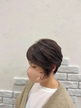 ショート カラー 太白区/白髪ぼかし ハイライト/千葉達人のヘアスタイル