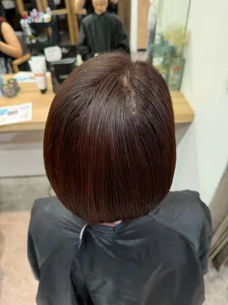 ショート カラー 縮毛矯正/エクステ /艶カラー/ヘアメのヘアスタイル