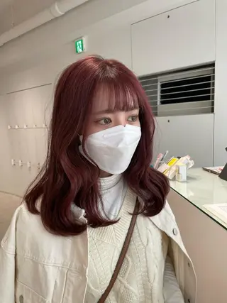 ミディアム カラー loely 💞miyuのヘアスタイル