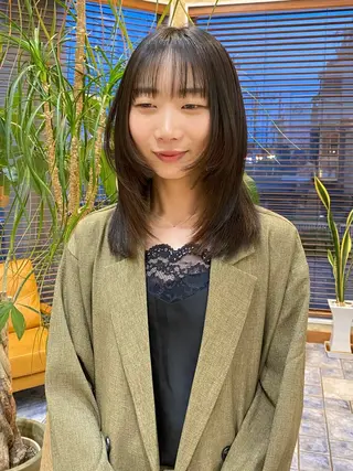 ロング パーマ longtemps所属・竹内 柚子のヘアスタイル