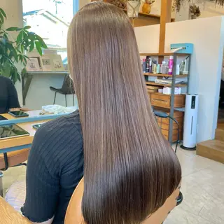 ロング カラー パーマ 髪質改善特化 谷口祐綺のヘアスタイル