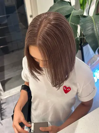 ミディアム カラー HANAME 原宿美容室のヘアスタイル