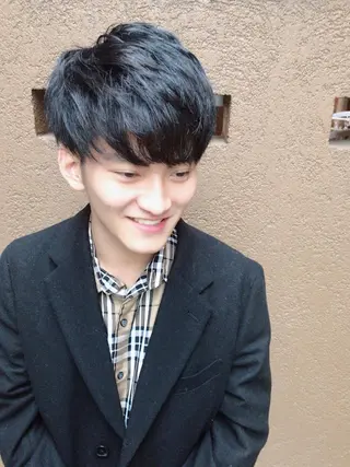 ショート カラー パーマ ヘアアレンジ メンズ ちこ .のヘアスタイル