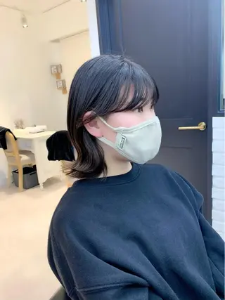 セミロング カラー パーマ ヘアアレンジ メンズ キッズ ネイル マツエク・マツパ アイブロウ レイヤーカット 🌿透け感カラーのヘアスタイル