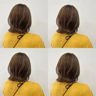 ミディアム カラー 河口 友里のヘアスタイル