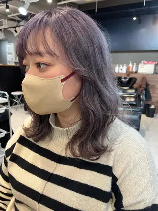 ロング カラー ヘアアレンジ キッズ ネイル マツエク・マツパ アイブロウ 透明感カラー🤎 ゆりのヘアスタイル