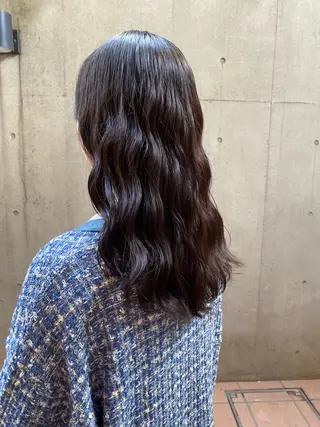 セミロング 大人可愛い♡コテ巻き パーマ🌼杉田 萌恵のヘアスタイル