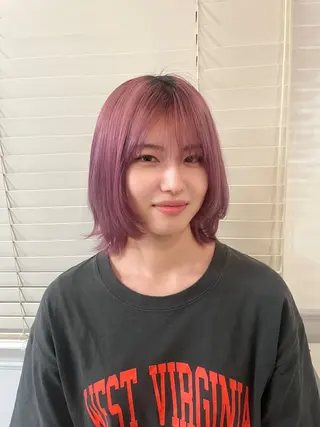 カラー デザインカラー🍬✨ 透明感カラー✨ナナのヘアスタイル