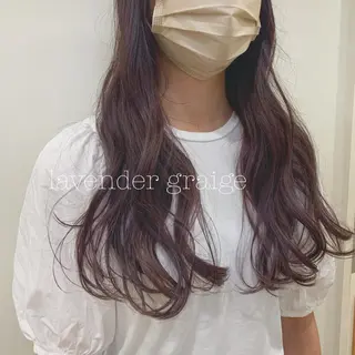 ロング カラー ぱつっとボブ/ 小野あかねのヘアスタイル