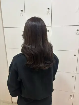 ミディアム はるか/阪急茨木/髪 質改善/透明感カラーのヘアスタイル