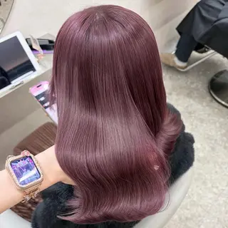 ミディアム カラー Rio🎀ブリーチ なし透明感♡のヘアスタイル