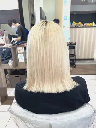 ロング パーマ ブリーチでもできる 縮毛矯正相原慎🌈のヘアスタイル