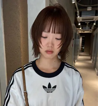 ショート カラー risako🇰🇷 韓国ヘア/レイヤーのヘアスタイル