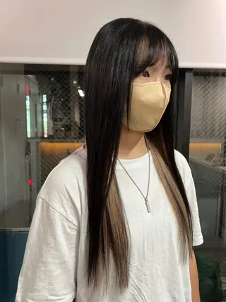 ロング カラー ハイトーン&髪質改善 &韓国エクステ🤎のヘアスタイル