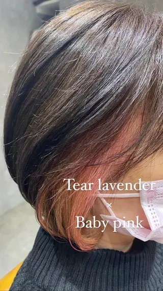 ショート カラー デザインカラー モデル募集🌈のヘアスタイル