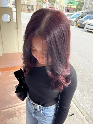 セミロング miloc naha ナナカのヘアスタイル