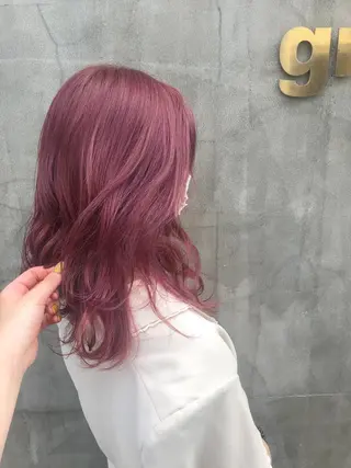 セミロング カラー 🦋透明感カラー /ケアブリーチ🦋のヘアスタイル