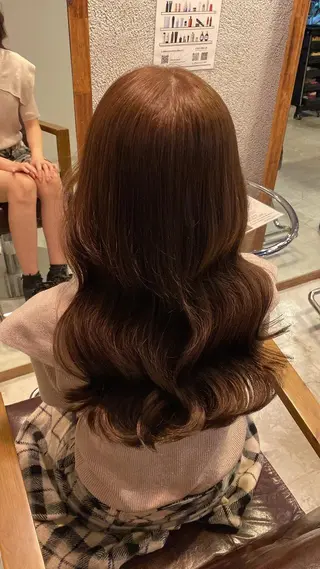 ロング カラー 谷岡 沙也佳のヘアスタイル