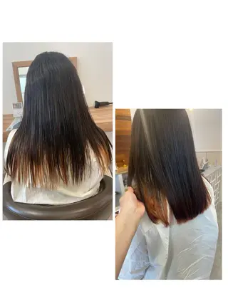 セミロング カラー やまこし 美裕樹のヘアスタイル