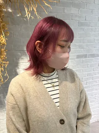ミディアム カラー ヘアアレンジ ボブ/レイヤー/丸み ショート/遠藤龍雅のヘアスタイル