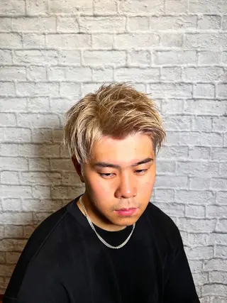 ショート カラー パーマ ヘアアレンジ メンズ メンズカット/パーマ 山崎航平💈のヘアスタイル