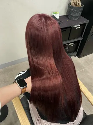 セミロング カラー レイヤーカット 韓国ヘアayameのヘアスタイル