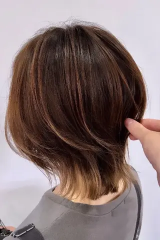ミディアム カラー ボブパーマ/メンズ カワカミサトミ🐨のヘアスタイル