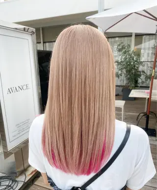 セミロング カラー 大橋 輝久のヘアスタイル