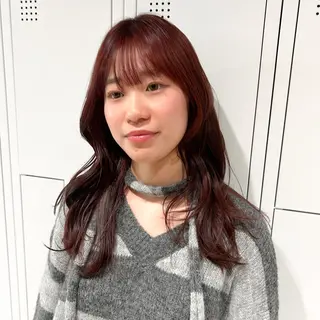 ロング カラー 🤡暖色レイヤー 🤡みさきのヘアスタイル