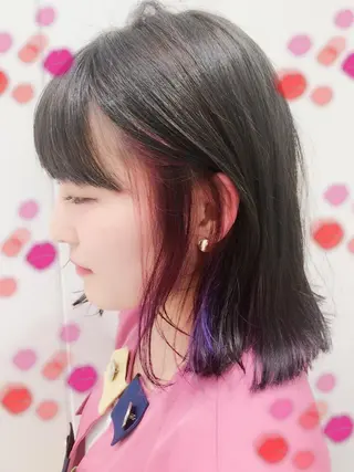 ミディアム カラー EMANON新宿東口所属・新宿駅近♡個室 ♡関口三都季🌜のヘアスタイル