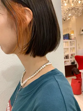 ショート カラー ヘアアレンジ 今村公介 ブリーチ特化、派手髪のヘアスタイル