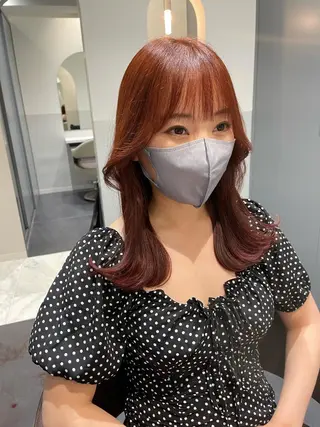 ミディアム カラー 〻ツヤハイトーン🩰 🤍HARUCAのヘアスタイル