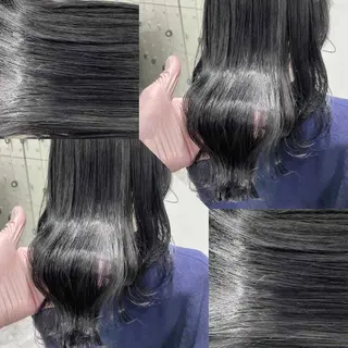 ミディアム カラー ヘアアレンジ 韓国風ベージュ🤎 赤みなし🌿横浜🤎のヘアスタイル