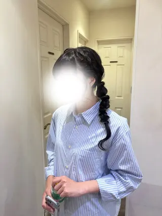 ヘアアレンジ 🇰🇷韓国レイヤー 多幸感メイク🤍のヘアスタイル