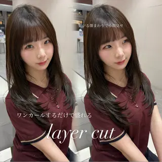 ロング 銀座/レイヤー/ 透明感カラー✨りくのヘアスタイル