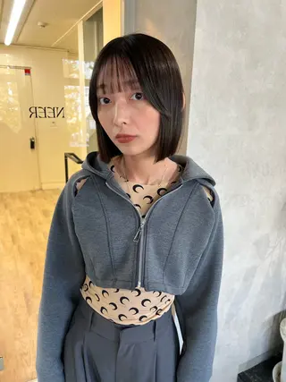 ショート カラー パーマ ヘアアレンジ メンズ キッズ mana 暖色カラーカットのヘアスタイル