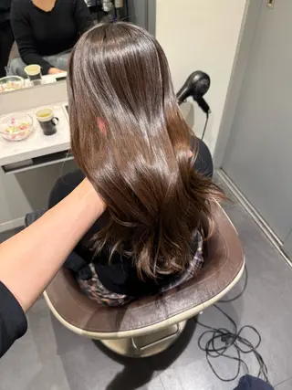 セミロング カラー 顔周りカット/髪質改 善/新宿/畑中稔里のヘアスタイル