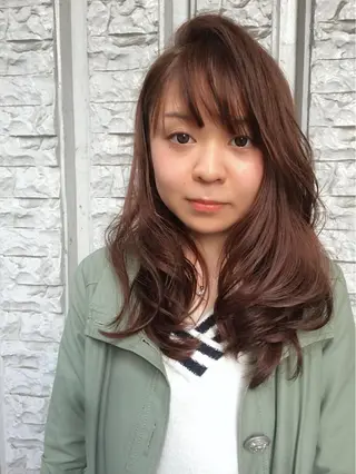 セミロング カラー タジマ ヤスヒサのヘアスタイル