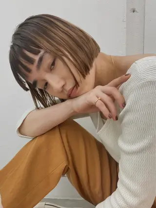 ショート カラー ヘアアレンジ ニュアンスヘア🌔 nanakoのヘアスタイル