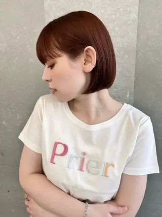 ショート カラー 縮毛矯正・似合わせ タナカ レイヤのヘアスタイル