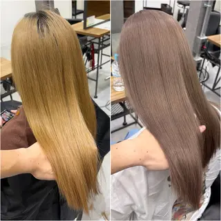 セミロング KEISUKE🐶 カラー✨エクステのヘアスタイル