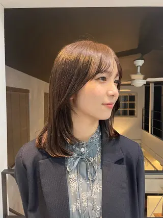 ミディアム カラー カットモデル募集中 千葉大夢のヘアスタイル