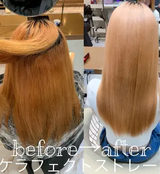 セミロング カラー パーマ ✨美髪矯正×髪質改善 🍎カイト🍎渋谷のヘアスタイル