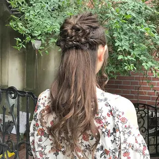 ヘアアレンジ クニモトハルナ ボブ/柔らかカラーのヘアスタイル