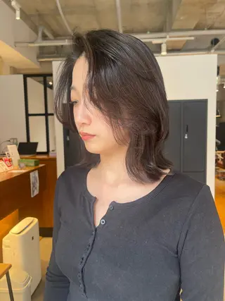 ミディアム 🫧うる艶レイヤー /グレージュ🪐リサのヘアスタイル