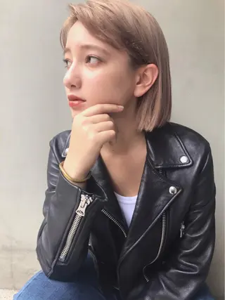 ショート 透明感カラー🌿ボブ ✨飛田　ケイのヘアスタイル
