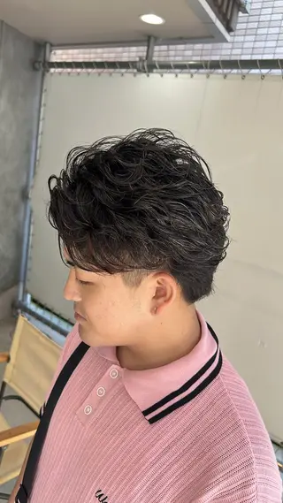 カラー パーマ 朝陽 ／メンズヘア特化のヘアスタイル