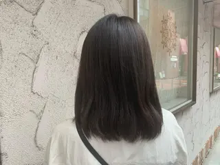 セミロング パーマ ショート/脱白髪染め ☆宇﨑悠実のヘアスタイル