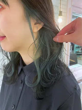 セミロング カラー パーマ 似合わせボブ🌟 艶髪特化💗村松優斗のヘアスタイル
